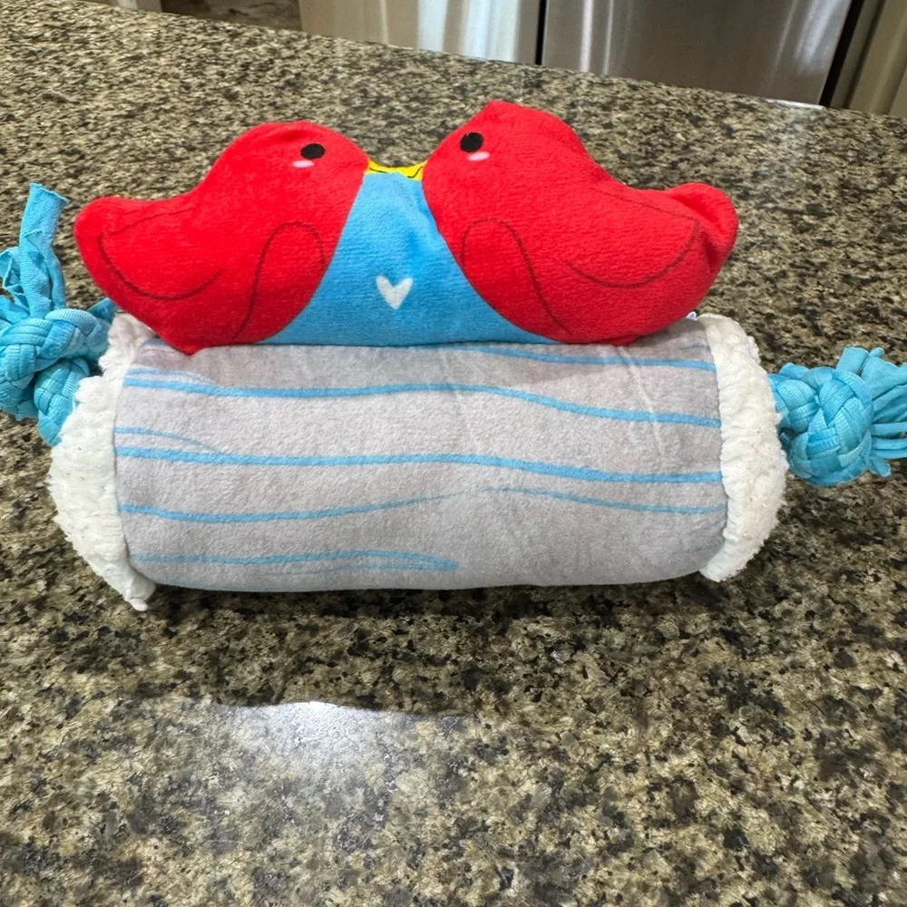 BOGO💥 BARK Red and Blue Bird Plush Squeaky Toy - Picture 7 of 8